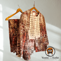 Conjunto estampado lino