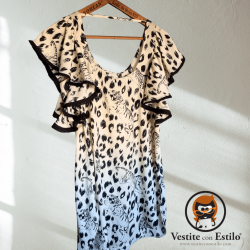 Vestido animal printo con...